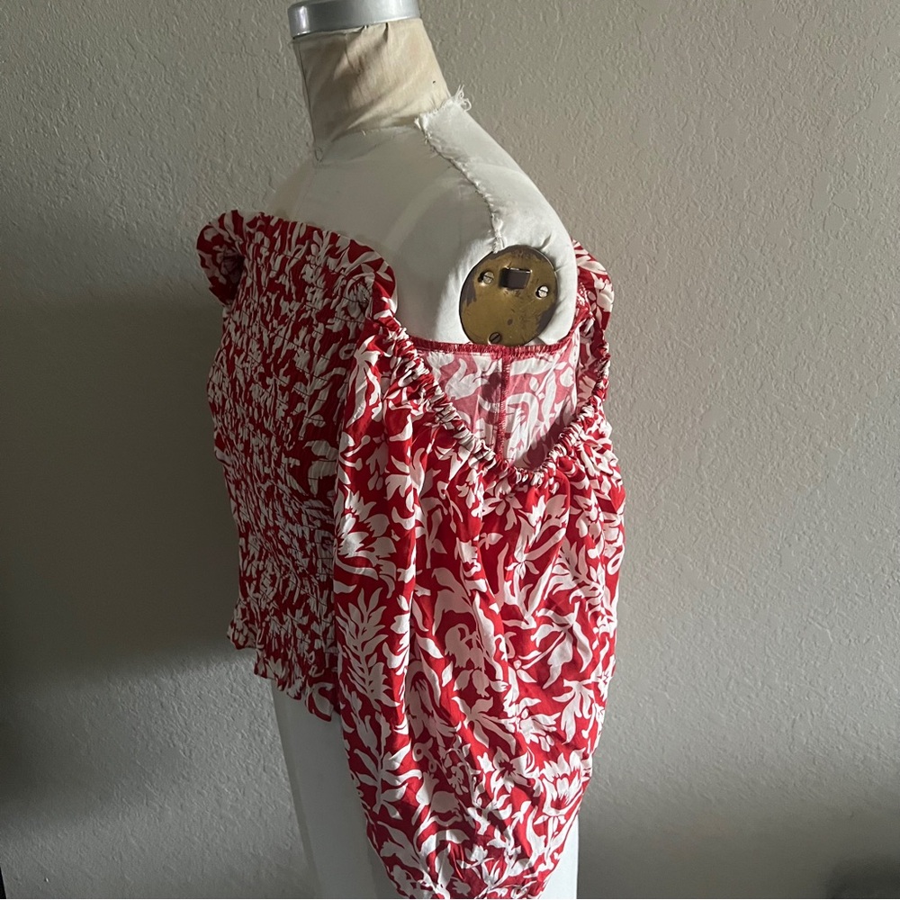 Polo Ralph Lauren off shoulder floral cropped blouse new with tags‎ - Picture 4 of 13